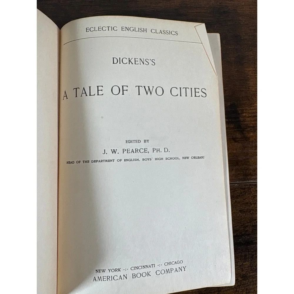1911 A Tale of Two Cities Charles Dickens Eclectic English Classics Hardcover